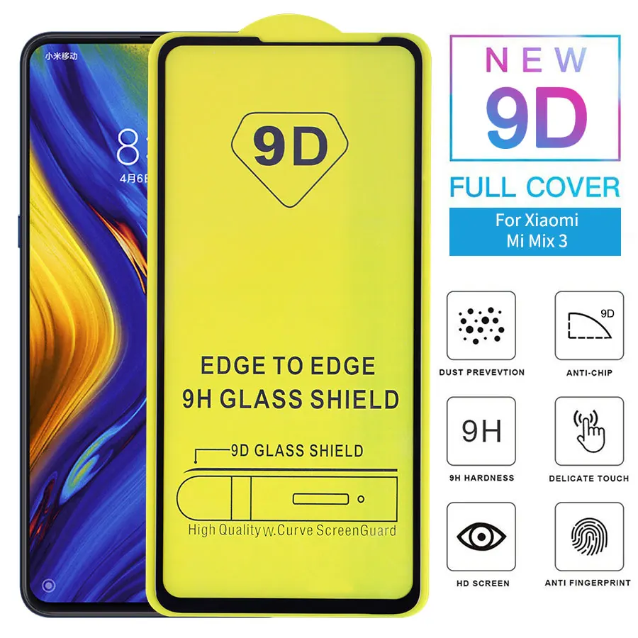 10 шт./лот 9D полное клеевое покрытие закаленное стекло для Xiaomi Mi 9 защита экрана