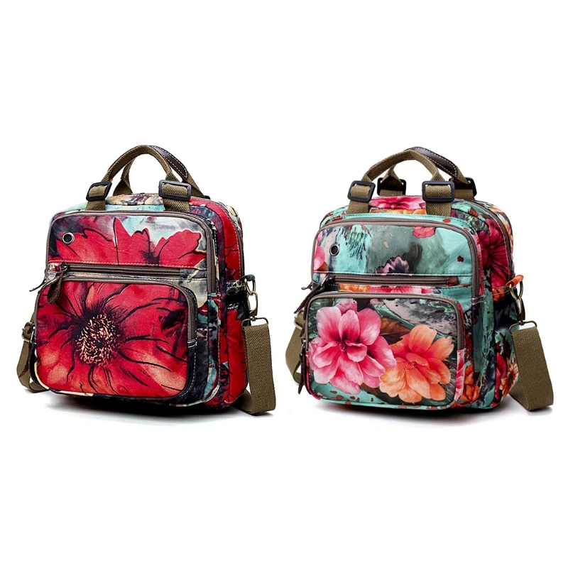 

Floral Diaper Bag Cute Mommy Backpack Crossbody Baby Bags for Women