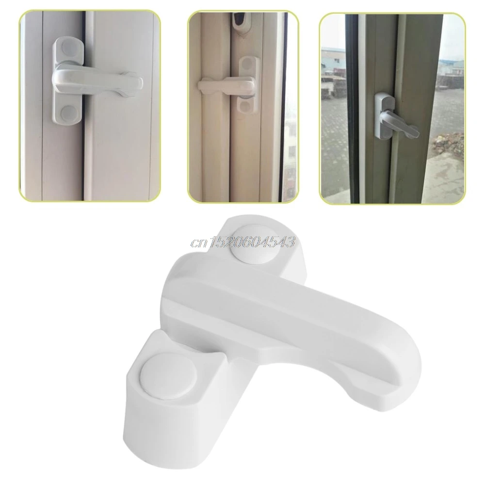 

Plastic Child Safe Security Window Door Sash Lock Safety Lever Handle Sweep Latch Hardware Locks R06 Whosale&DropShip