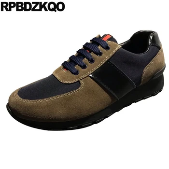 

sneakers men 2019 runway european casual brown shoes comfort real leather spring trainers brand genuine deluxe suede stylish