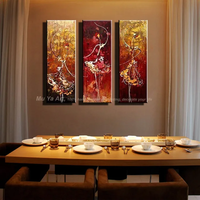 3 piece wall art art paintings ballerina ballet dancers modern