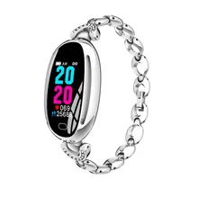 Bluetooth 4.0E68 женские спортивные Смарт-часы для измерения артериального давления, Bluetooth браслет с Android iOS 8,0 и выше для линии WhatsApp