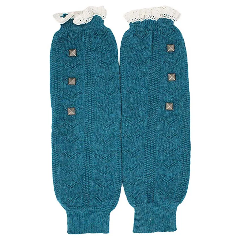 1 Pair Outdoor Ski Cycling Socks Women Adult Junior Ribbed Knitted Leg Warmers leggings foot cover fit boots #2d14 (5) - 
