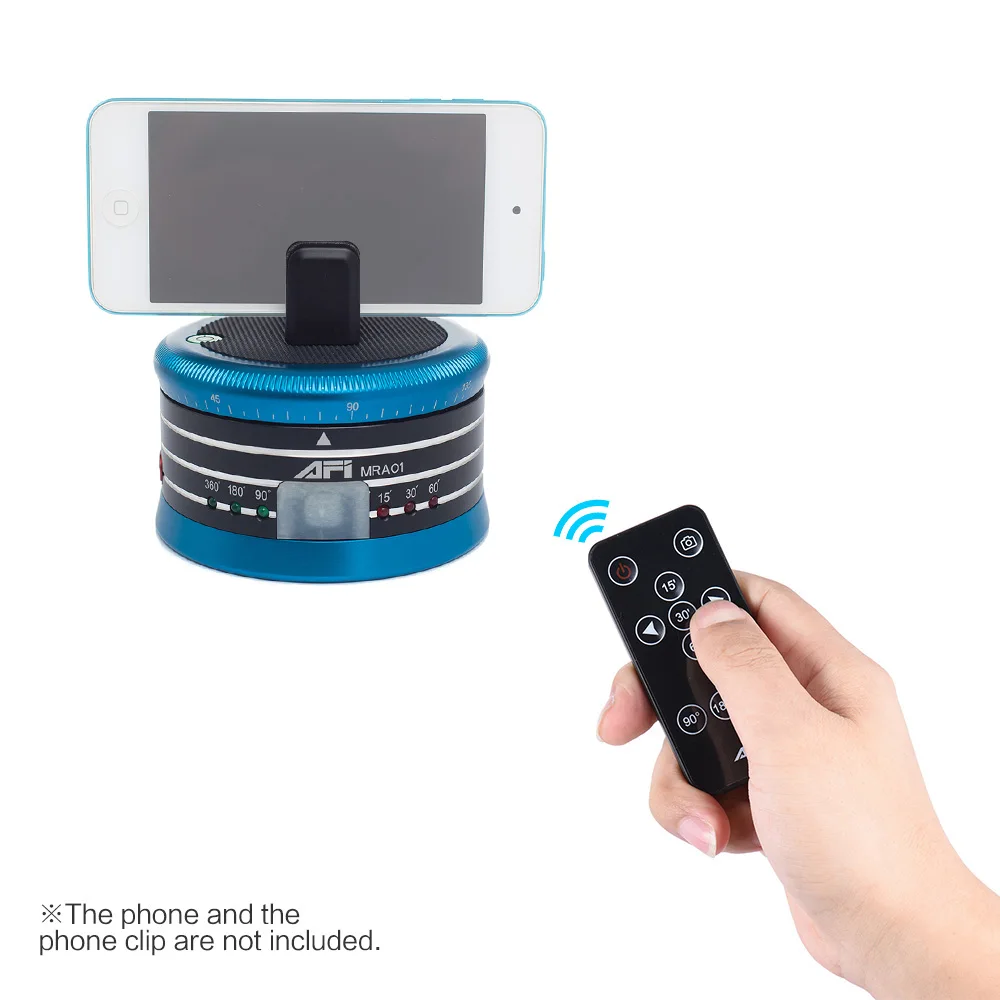  AFI MRA01 Professional Tripod Head Electric 360 Panorama Ball Head with Remote Control for GoPro Ac