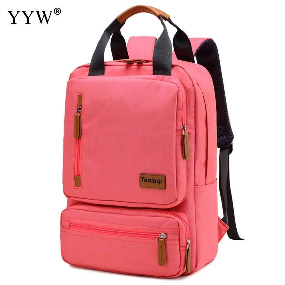 

Casual Pink Unisex Backpack Canvas Men's Backpack Zipper Anti Theft Backpack Female Softback School Bag Gray Travel Backpacks