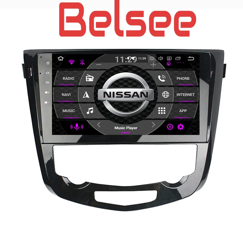Belsee for Nissan Qashqai 2013-2017 PX5 Octa Core Stereo Android 8.0 Car Radio GPS Navigation Head Unit WiFi Bluetooth Autoradio