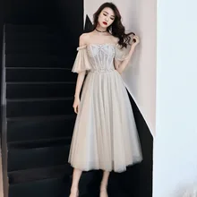 Элегантное платье с открытыми плечами Формальные вечерние платье для выпускного вечера; Robe De Soiree Бисер Длинные вечерние платья Vestidos De Noite Para A Festa