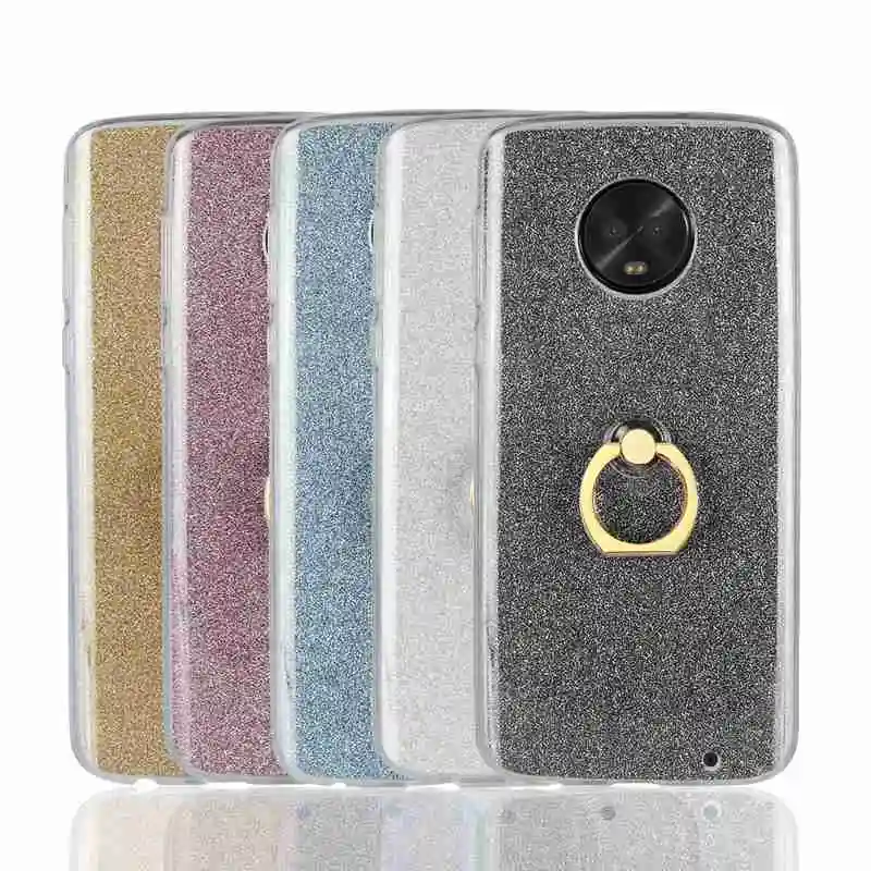 

Glitter Ring Case For Motorola Moto G4 G5 G5S G6 Plus Cover Soft TPU Phone Bag Case For Moto G6 G5S G5 G4 Plus Back Cover