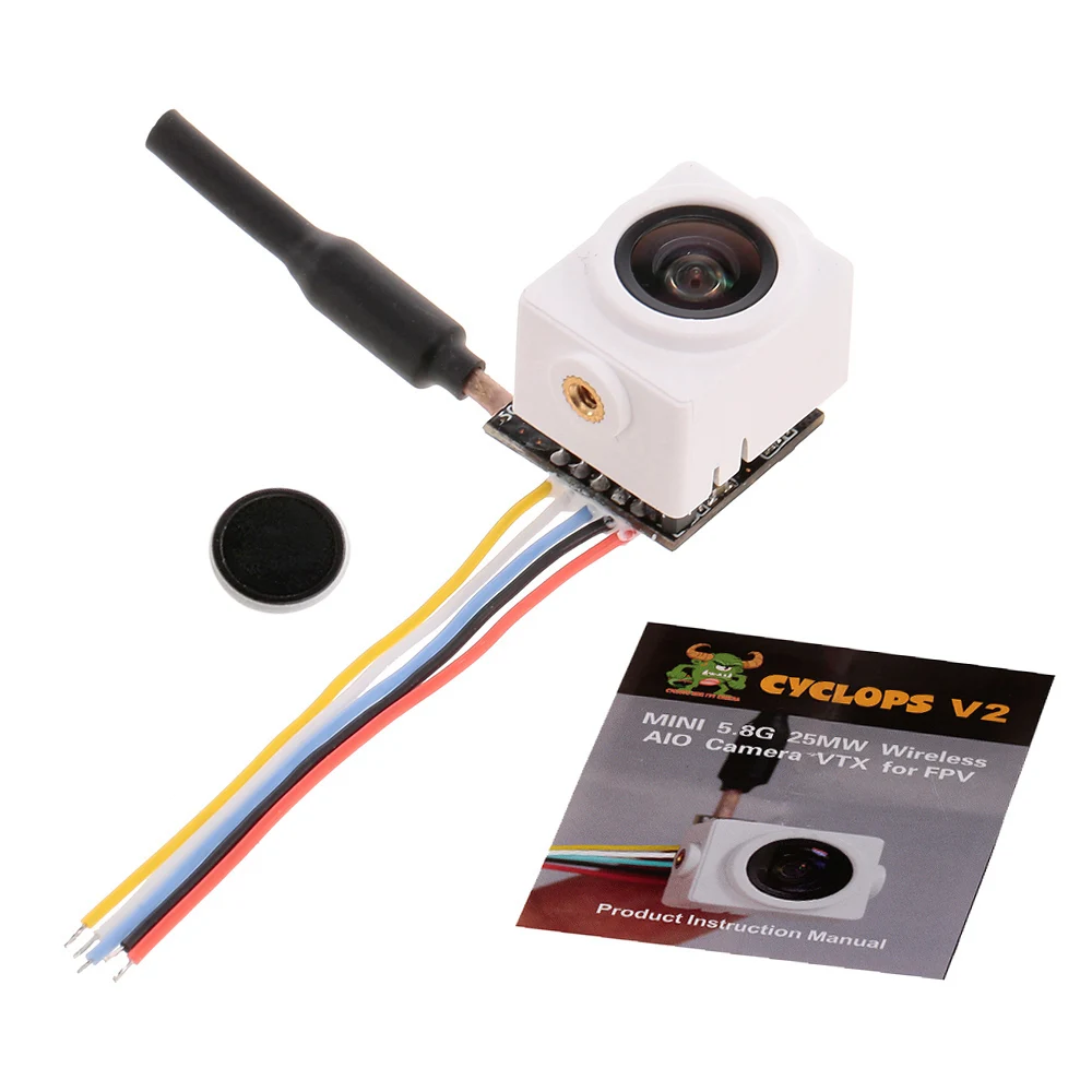 

RC Dron CYCLOPS V2 5.8G 48CH 25MW 700TVL Mini AIO 120 Wide Angle Camera VTX for FPV RC Racing Drone