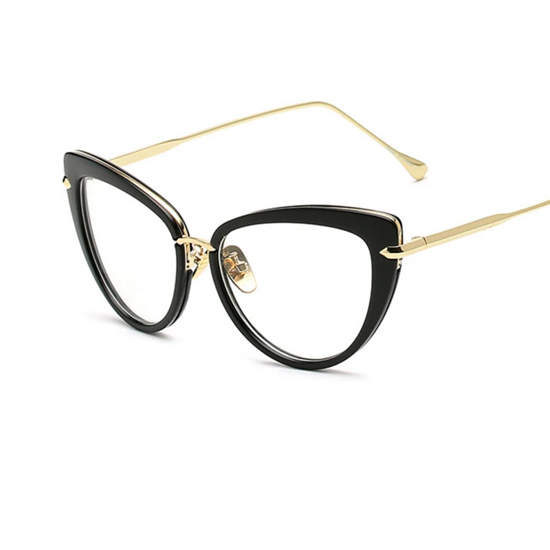 Оправа для очков для женщин оправа для очков в стиле кошачьи глаза прозрачные линзы Женские оправы для очков винтажные прозрачные очки TR90