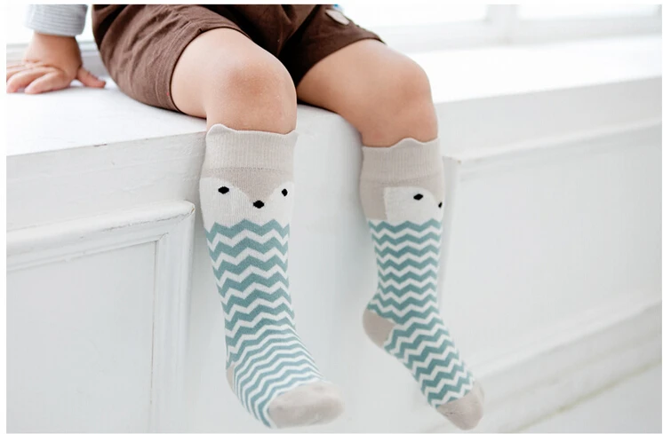 2015 Fox Socks Baby Knee High Socks Chaussettes Enfant Newborn