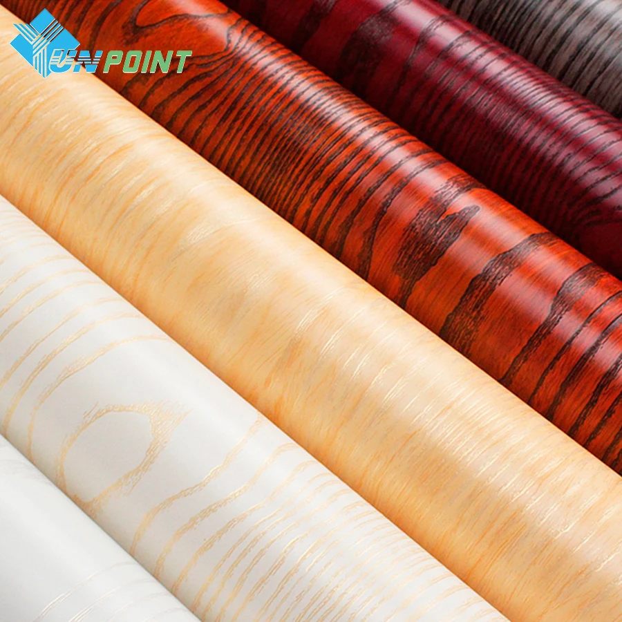 Thick Floor Wood Grain Stickers PVC Self adhesive Wallpaper Old Furniture Wardrobe Door Renovation Vinyl DIY Decorative Film
