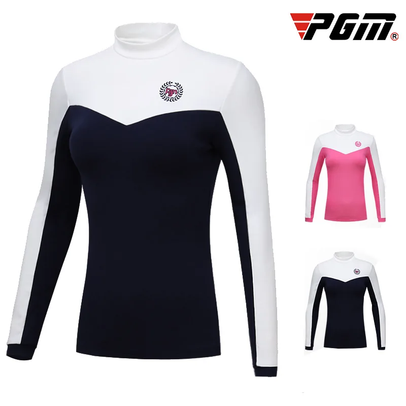 PGM الغولف سيدة طويلة الأكمام المخملية الحرارية الملابس الداخلية السيدات الكبس قميص نمط جديد من الخريف الشتاء