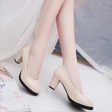 Autumn new waterproof platform shallow mouth round high heels OL professional tooling shoes hotel black thick with single shoes цена Autumn new waterproof platform shallow mouth round high heels OL professional tooling shoes hotel black thick with single shoes цены онлайн