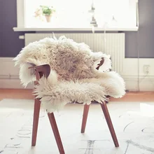 90*50 см Подлинная тибетская форма свободного кроя коврик из овчины, модные серые монгольские Овцы кожа коврик, украшение меховой ковер