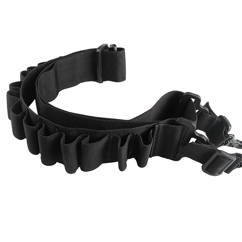 Tactical  Shotgun Two Points Sling Strap Adjustable Hunting Rope Strap Metal Hooks Caliber 15 for Outdoor Airsoft RL30-0005-02