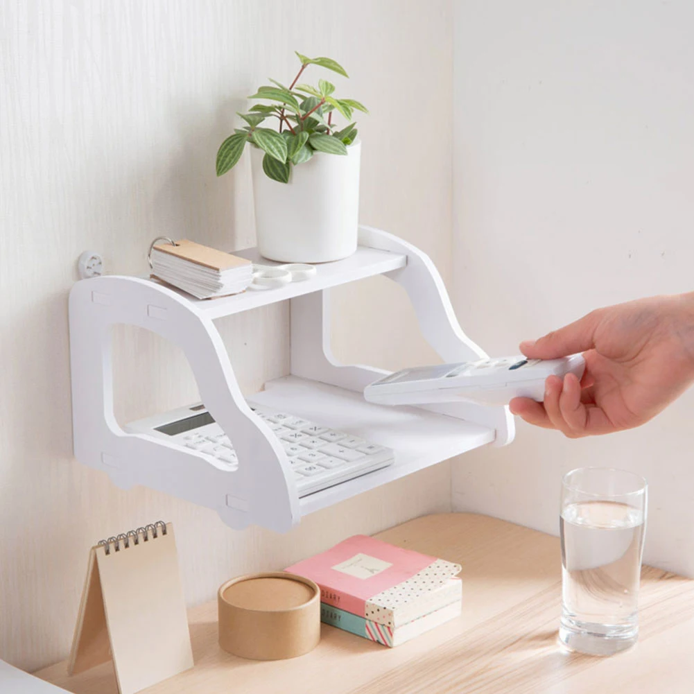 

Wooden Desktop Shelf Bookshelf Storage Rack Shelves Makeup Organizer Sundries Book Holder Kitchen Bathroom Organize