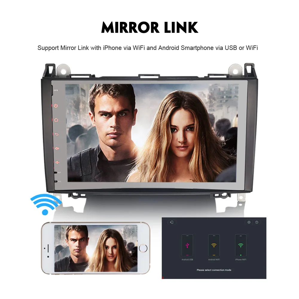Автомагнитола 9 дюймов Восьмиядерный процессор Android 8 0 GPS навигация Wi Fi 4G BT SD OBD для