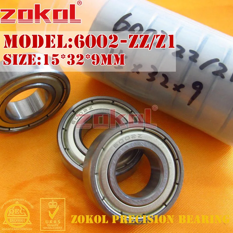 ZOKOL 6002 RS Z3V3 подшипник 6002 2RS Z1 6002 ZZ S6002ZZ глубокий шаровой подшипник 15*32*9 мм