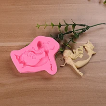 DIY Инструменты для украшения торта пастэхоколатные формы для конфет Выпекание формы 3D Мультфильм Русалка девушка помадка силиконовая форма для отделки