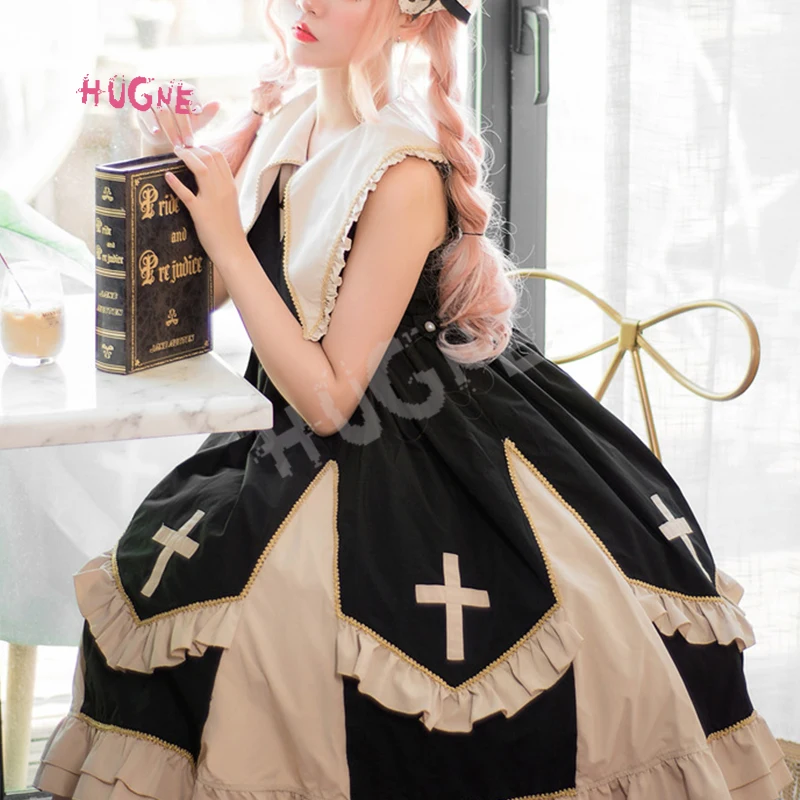 Dark-Angel-Gothic-Lolita-Dress-Pointed-Collar-Cross-Embroidered-Party-Dress(10)
