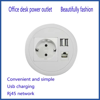 

Office desk power socket / comfortable work / phone USB charger / rj45 network socket / Mini socket / European standard power