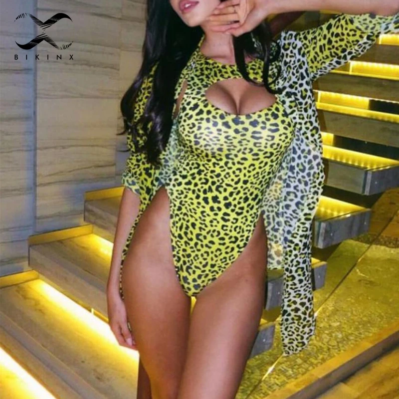 Bikinx Экстрим бразильский трусики бикини 2019 mujer Leopard одна деталь купальник женский