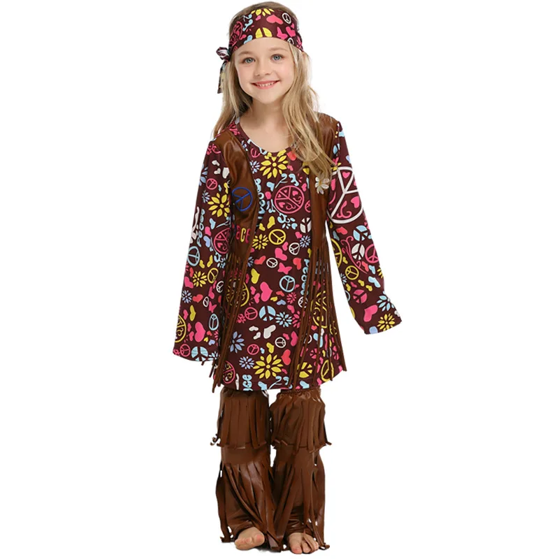 Винтажный Костюм хиппи Groove Baby Peace & Love 70s|Костюмы для девочек| |