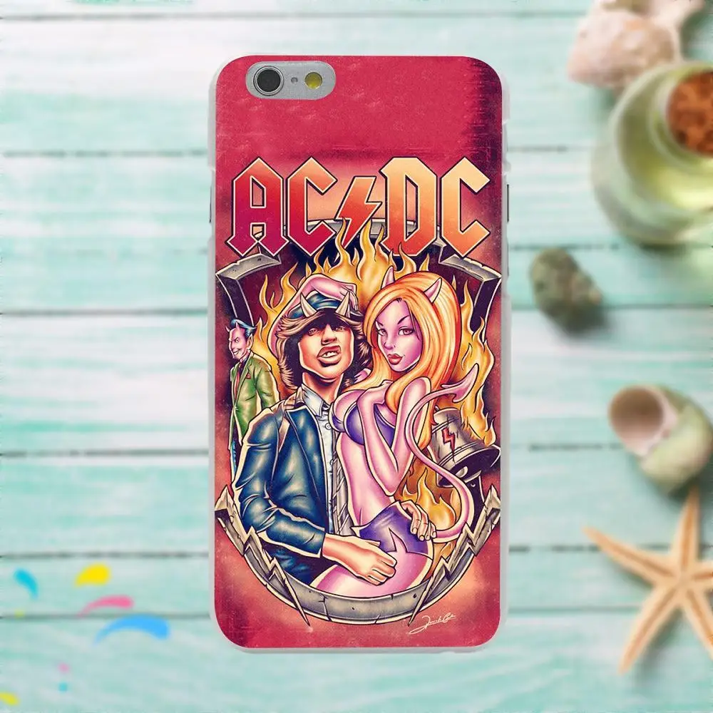 Для Samsung Galaxy A3 A5 A7 J1 J2 J3 J5 J7 Мягкий ТПУ Модный чехол Ac Dc плакат ACDC музыка