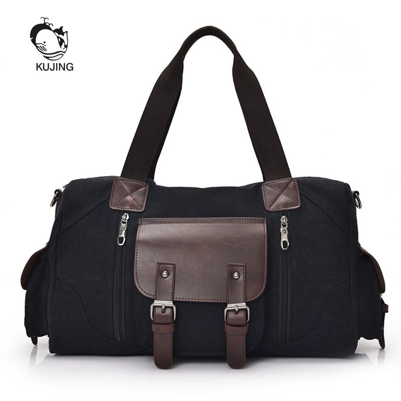 

KUJING Fashion Canvas Bag Men And Women Shoulder Messenger Bag Cheap Multi-functional Leisure Package Hot Luxury Travel Male Bag