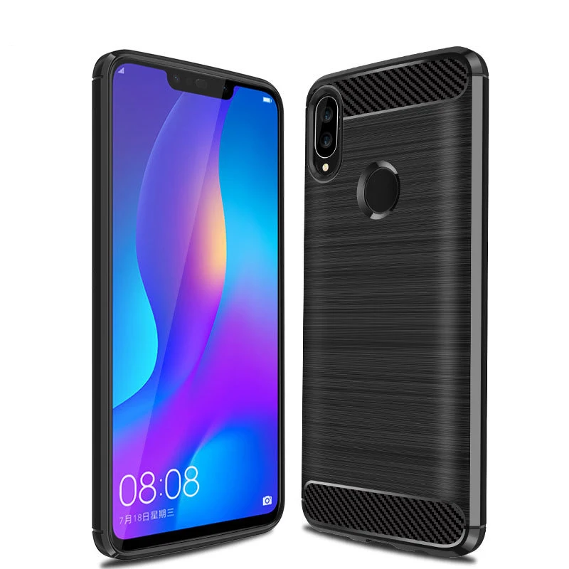 Чехол для Huawei Nova3 Nova 3i ударопрочный бампер из углеродного волокна прочный