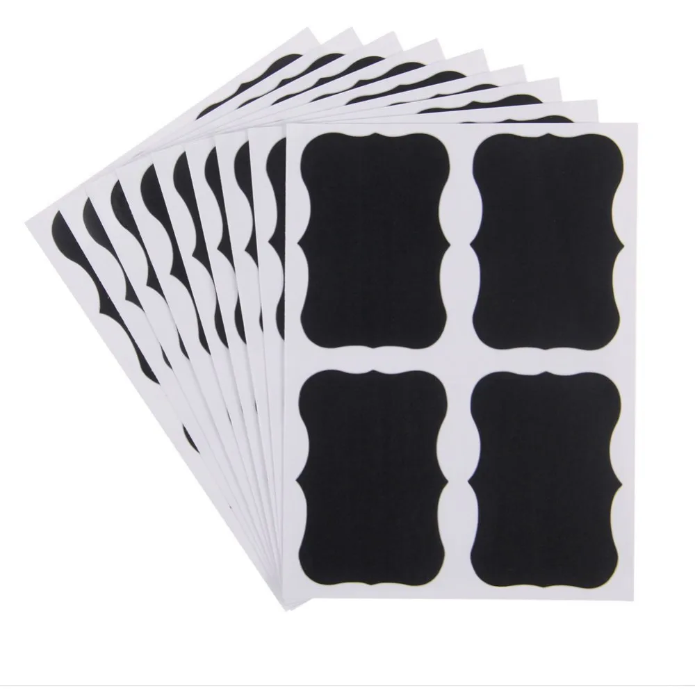 

36Pcs/Set Blackboard Sticker Craft Kitchen Jar Organizer Can Labels Chalkboard Chalk Board Home Decor Stickers Black