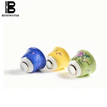 50 мл/60 мл Ручная Роспись Цзиндэчжэнь пастельный пион Китайская традиционная керамическая фарфоровая чайная чашка чайный набор кунг-фу чайная чашка посуда