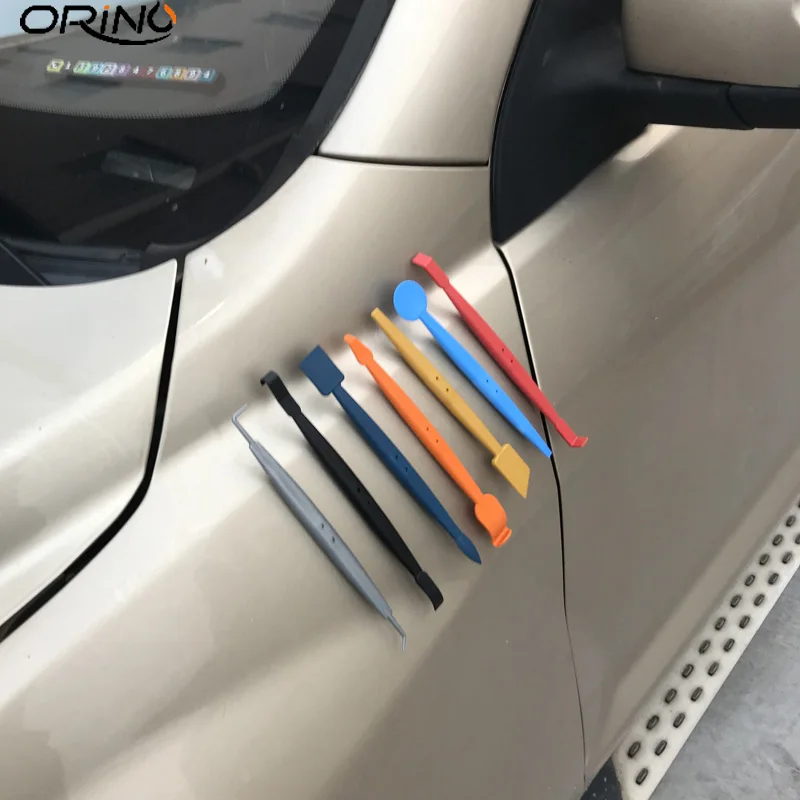 

50 sets Magnet Scraper Tools For Carbon Fiber Vinyl Car Wrap Micro Stick Magnetic Squeegee Window Tint Car Sticker Styling Tool