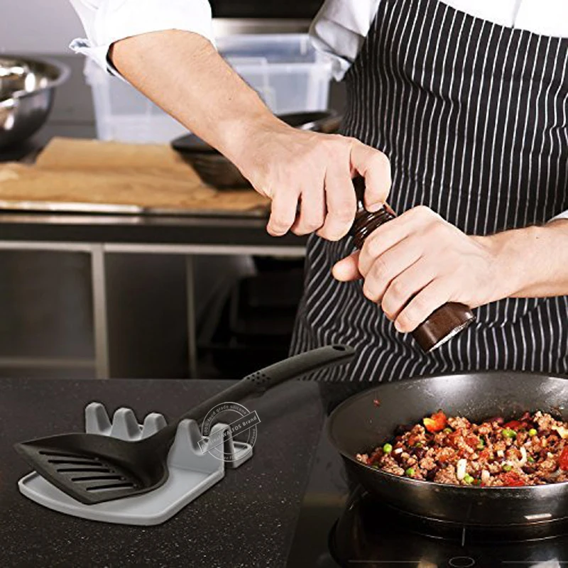 WALFOS кухонные принадлежности Инструменты для приготовления пищи термостойкие силиконовые ложки отдых ковш посуда держатель Органайзер стеллаж для хранения