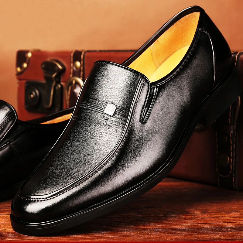 

Mazefeng 2018 Spring Autumn Male Dress Shoes Fashion Men Casual Shoes PU Leather Business Round Toe Breathable Men Shoes Fashion