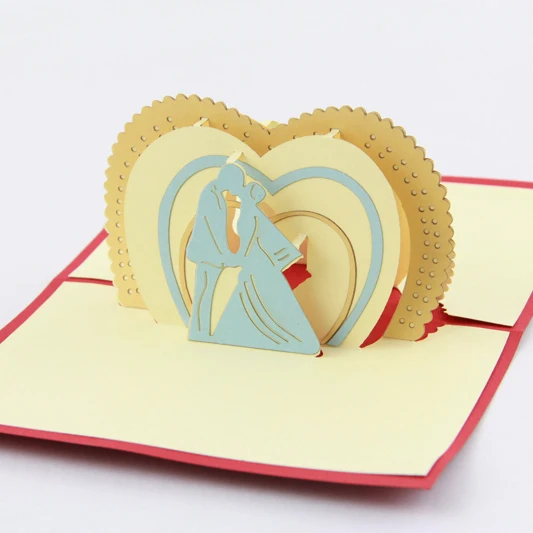  10pcs pop up card /2015 hot-selling wedding invitation passport - 32238129209