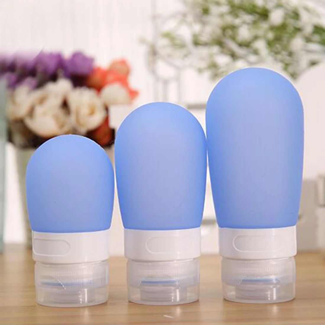 Best Silicone Gel Press Refillable Bottles Empty Lotion Shampoo Container Squeeze Bottle Travel