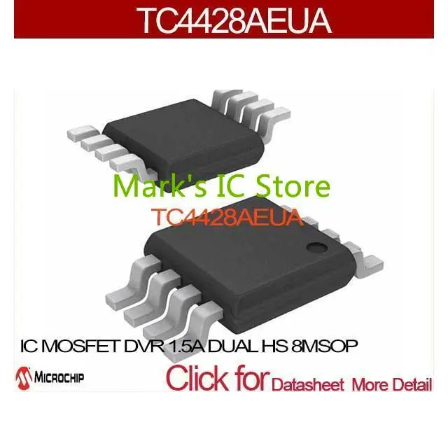 1 X Microchip TC4428CPA Dual MOSFET Power Driver, 1.5A Low Side, 4.5 â?? 18 V 8