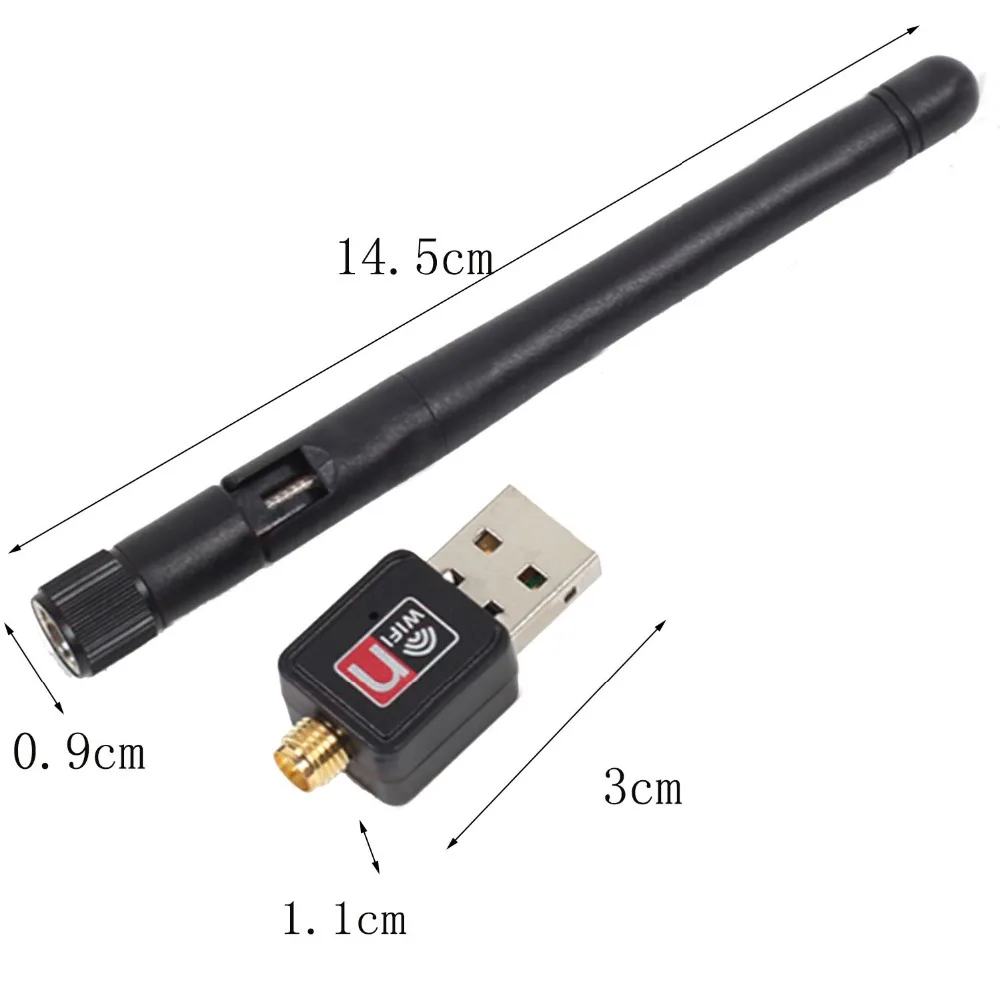 Мини беспроводной Wifi адаптер для автомобиля DVD 150 Мбит/с 2дб антенна USB приемник