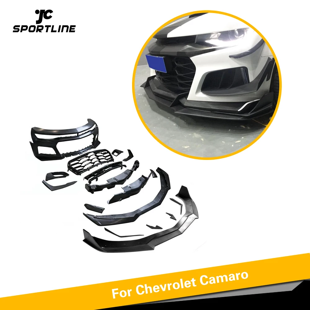 

Carbon Fiber / FRP Front Bumper Lip For Chevrolet Camaro 2016 - 2019 Front Bumper Lip Spoiler Body Kits