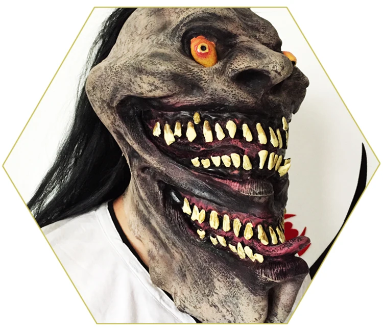 Eco-Friendly Latex Adult Full Head Horror Hallowee...