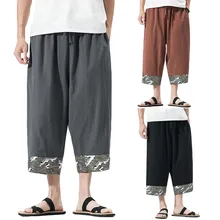 Шорты мужские летние повседневные шаровары беговые фитнес брюки льняные свободные шорты Spodenki Meskie Pantalones Cortos короткие мужские