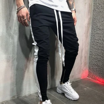 

New Arrivals Autumn New Men's Hip Hop Sweatpants Fitness Joggers Male Side Stripe High Street Hip Long Trousers Harem Pants Swea
