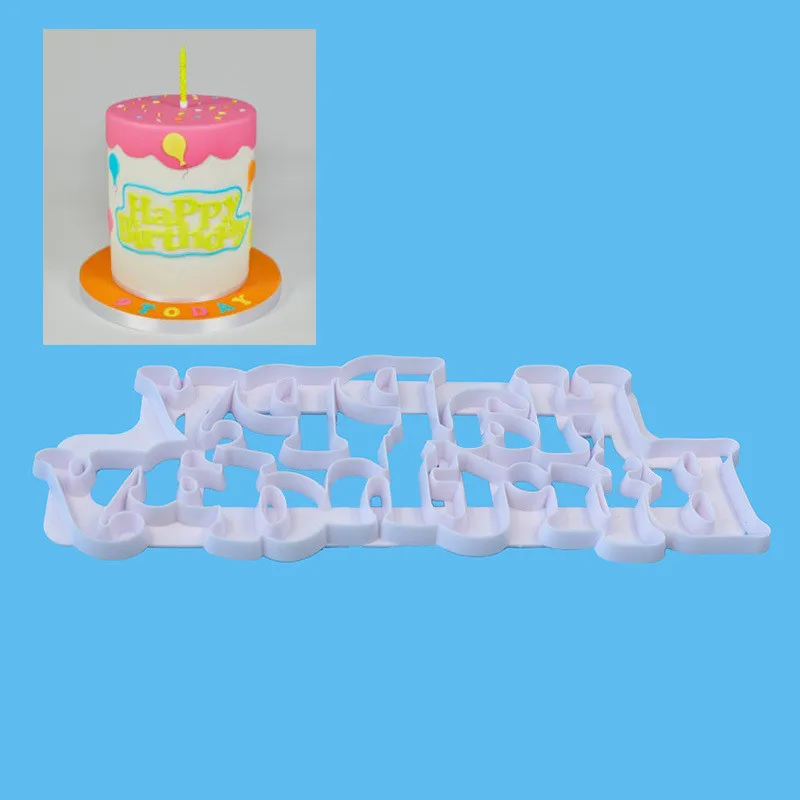 

Happy Birthday Sugarcraft Cookie Pastry Biscuit Cutter Fondant Cake Decorating Mold Tool Sugarcraft Kitchen Accessories