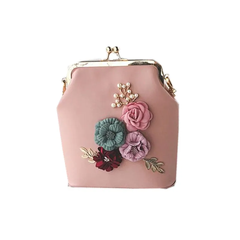 

Japanese Cute Designer Leather Handbags Flower Crossbody Bag for Women Messenger Bags Shell Summer Mini Flap Hasp sac a main A51
