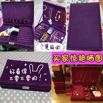 

can choose styles and Color Wooden princess earrings jewelry with lock box