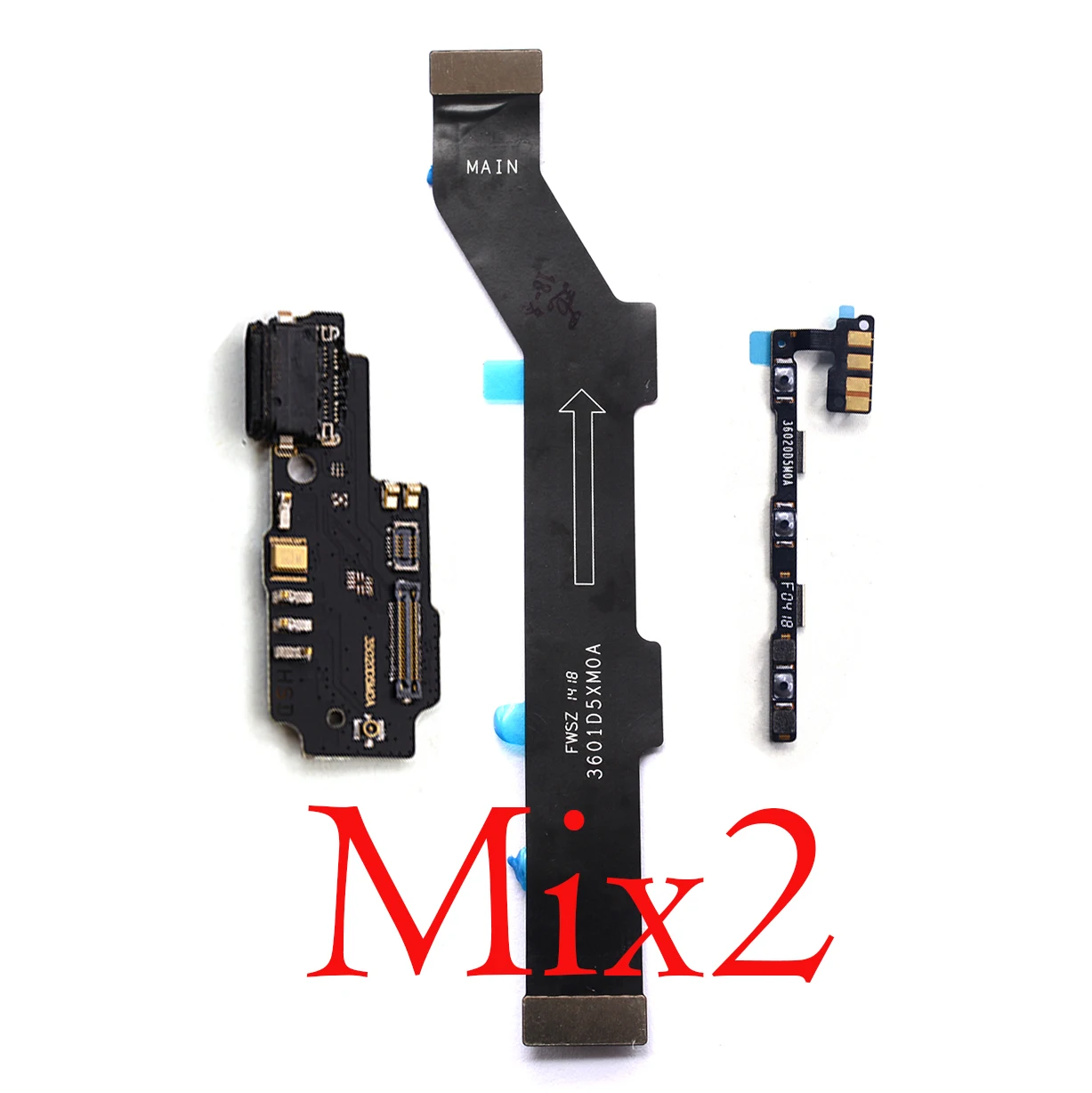 

power volume strip main board mainboard USB charging charger port boad flex cable microphone for Xiaomi Mi Mix 2 Mi Mix2