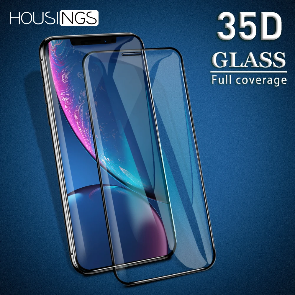35D протектор экрана для iPhone X телефон закаленное стекло на 7 8 Plus XR XS Max 6s защитное