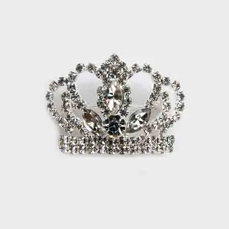 Серебряный горный хрусталь корона очарование бар булавки брошь мода люкс украшения, ювелирные аксессуары 6 шт. в партии